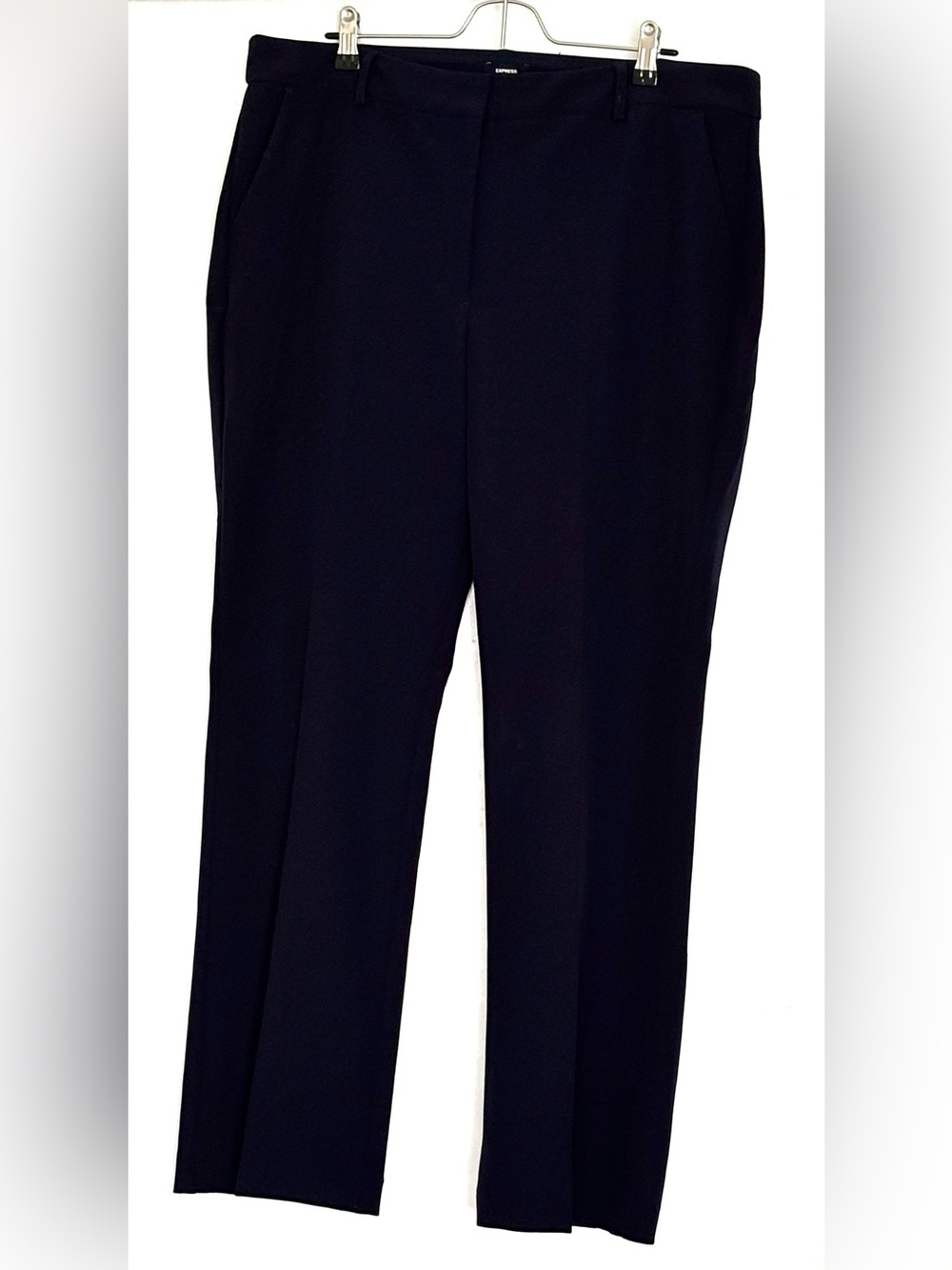 Express Editor Mid Rise Bootcut Dress Pants Navy Size 14 Short - Picture 1 of 5